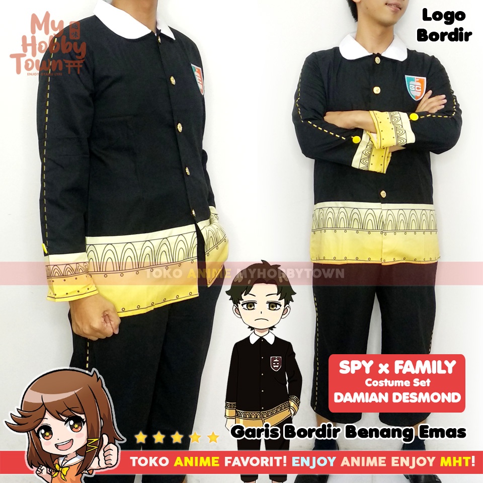 Kostum Cosplay Anime Spy X Family Damian Desmond Untuk Dewasa Adult