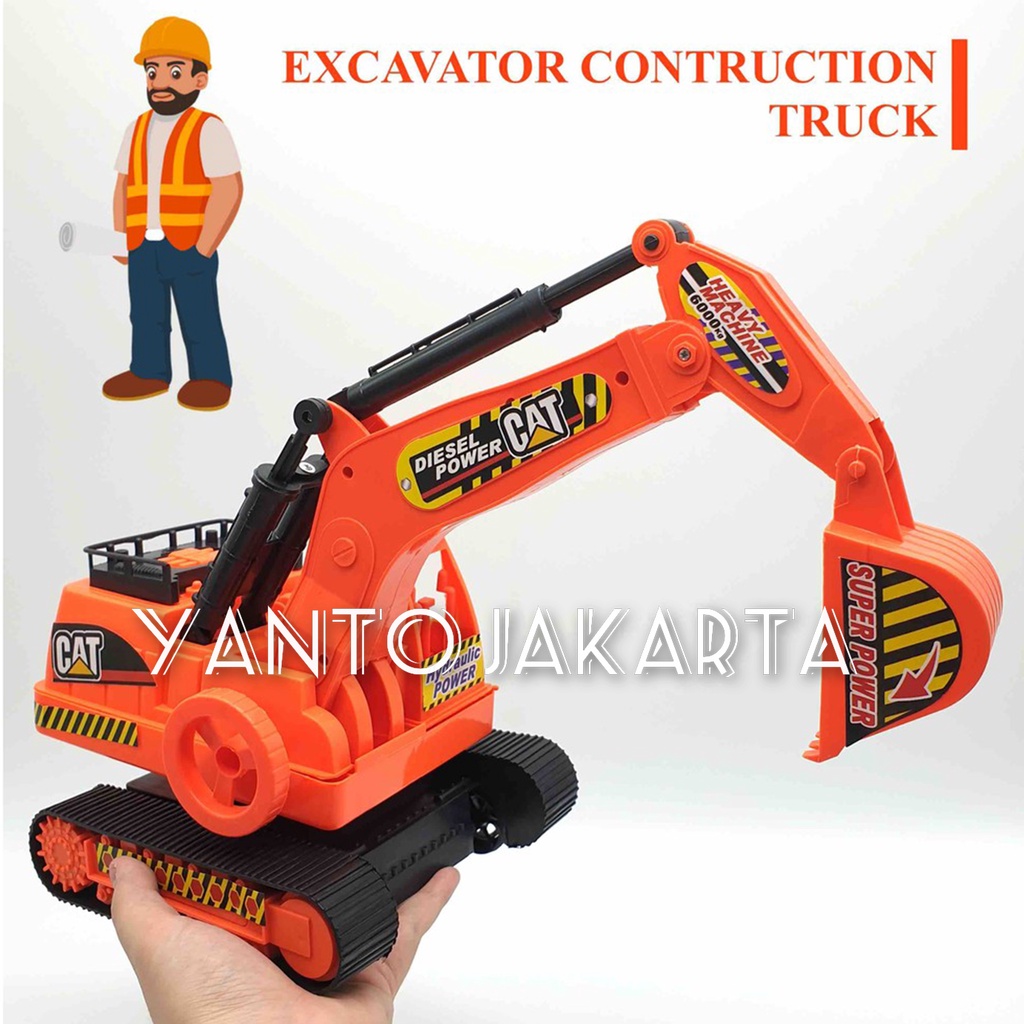 MAINAN ANAK TRUCK KONTRUKSI EXCAVATOR BESAR