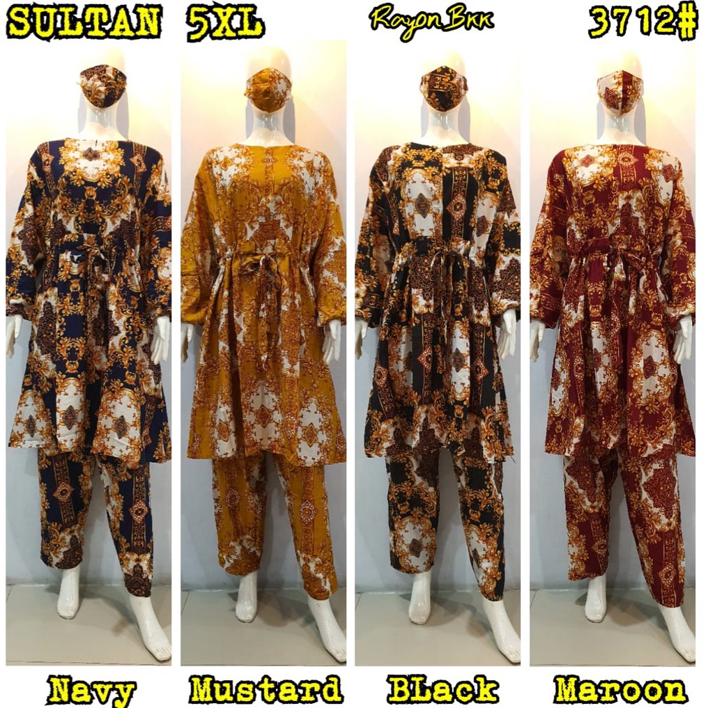 JOSJOLI_STORE/3712setcel Wanita/Stelan Wanita Dewasa Super Jumbo XXL 5XL Free Masker/Busui