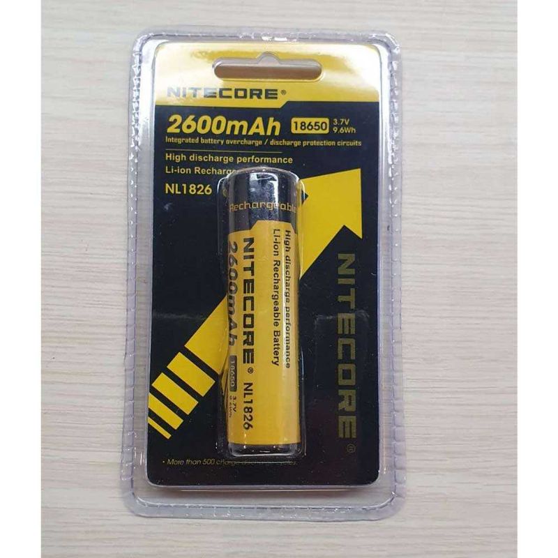 NITECORE 18650 Baterai Li-ion 2600mAh 3.7V - NL1826