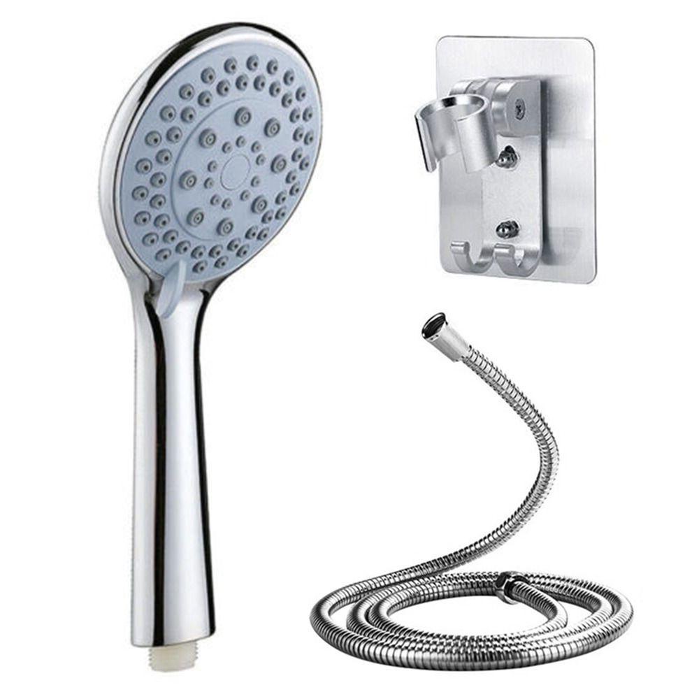 Populer 3pcs/set Kepala Shower Dapat Berputar Dapat Disesuaikan 5mode Sprinkler Genggam Memperbaiki Klip Shower Nozzle Silikon