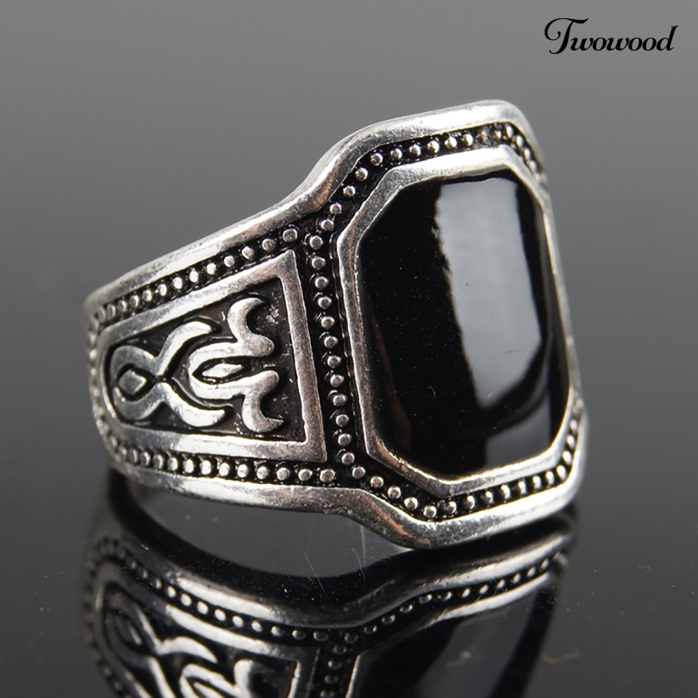 Cincin Bahan Zinc Alloy Gaya Vintage Punk Untuk Pria