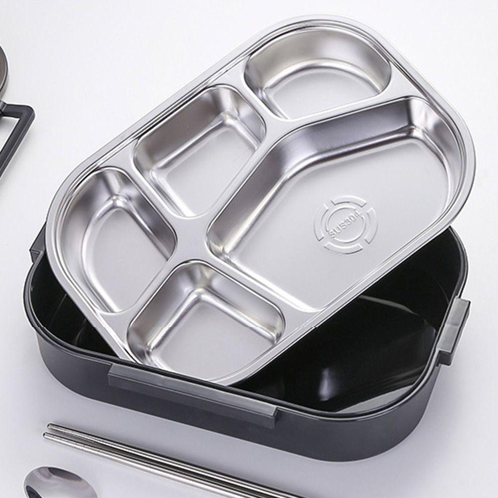 R-FLOWER Lunch Box Microwavable Untuk Pelajar Pekerja Kantor Anti Bocor Dengan Sendok Wadah Makanan