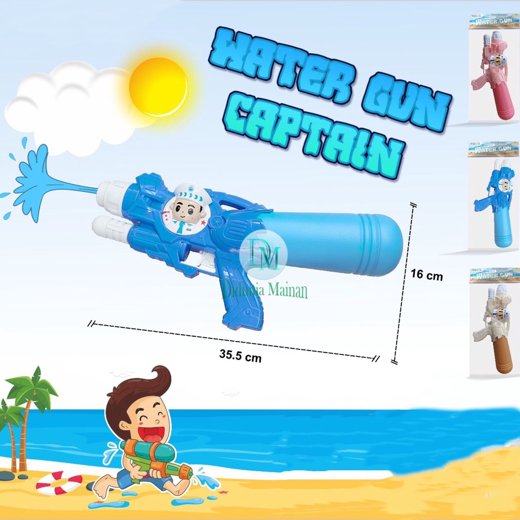 Mainan tembak tembakan water gun anak pistol air captain besar