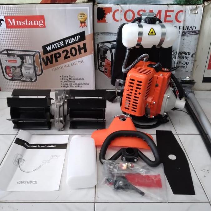 Paket mesin potong rumput 328+Cultivator bajak sawah barang laris