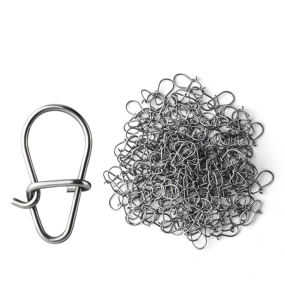 Nickolas1 Aksesoris Konektor Lure Putar 100Pcs Alat Ikan Lock Snap Connector00#-3# Snap Pin Pengait Pancing Pesca