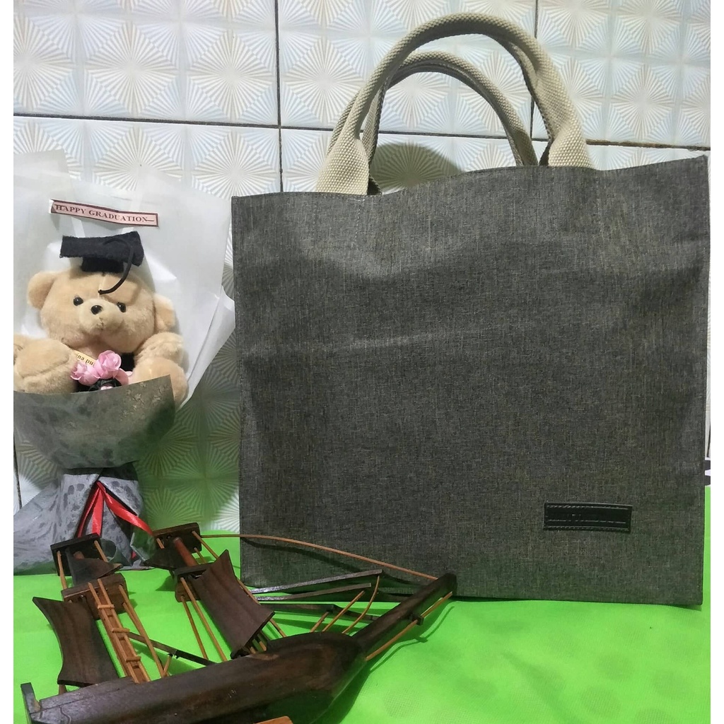 Ukuran BESAR 100% denim TEBAL  UNISEX PRIA DAN WANITA TAS BAG denim BAG 40x10x30