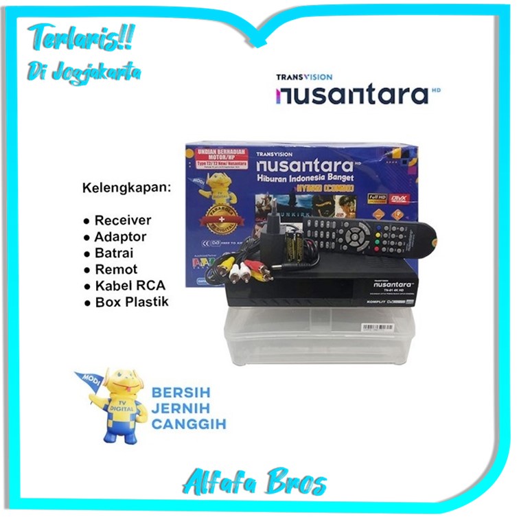Transvision Nusantara HD Combo Receiver Parabola Set Top Box DVB-T2 Paling Laris AFB
