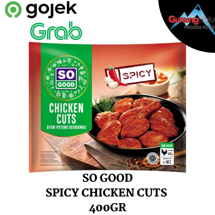 

SO GOOD SPICY CHICKEN CUTS 400GR