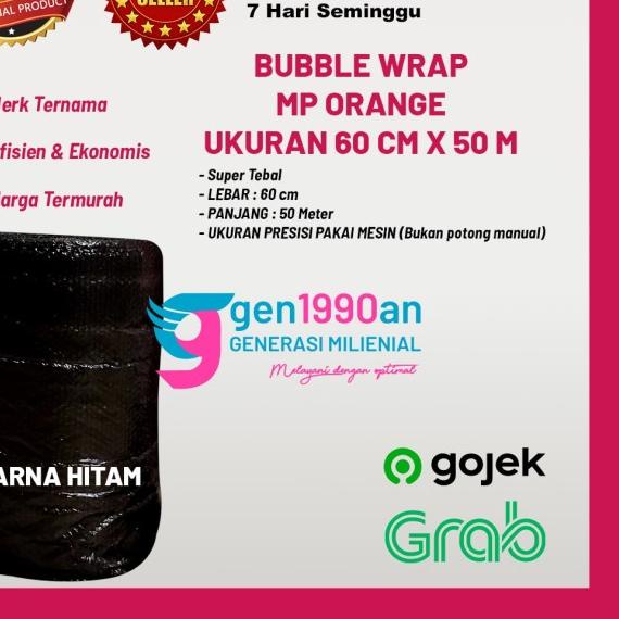 

Plastik Bubble Wrap 50 m x 60 cm Mulia Pak Orange TOMANG JAKBAR - Putih