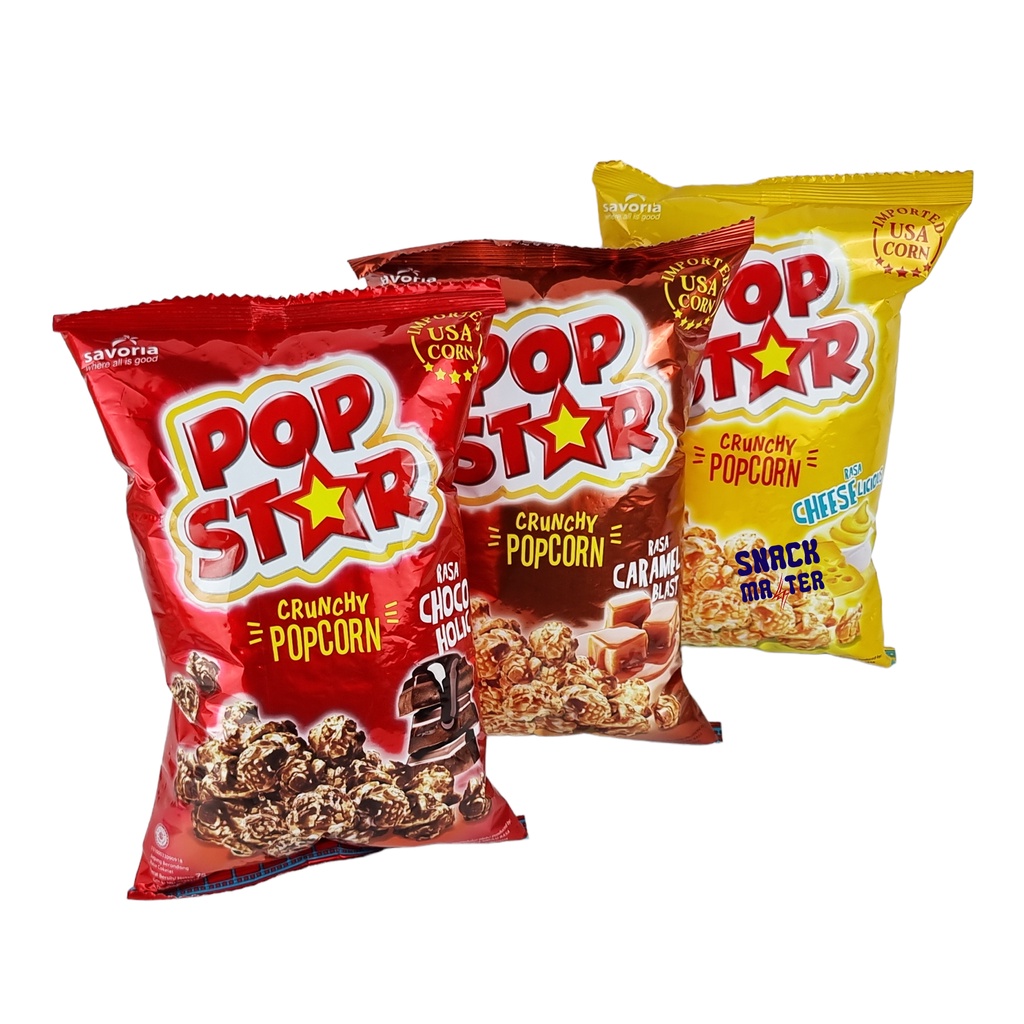 Jual POP STAR Crunchy Popcorn JUMBO Size Netto 75gr Shopee Indonesia