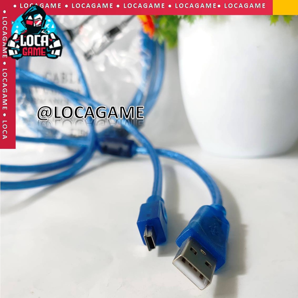 KABEL CAS CABLE  CHARGER STICK STIK PS3 WARNA BIRU POLOS