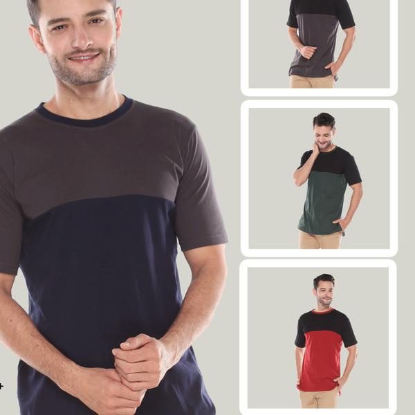 Baju Kaos Pria, Longline Pria, Kaos Kurta Lengan Pendek - Putih, M