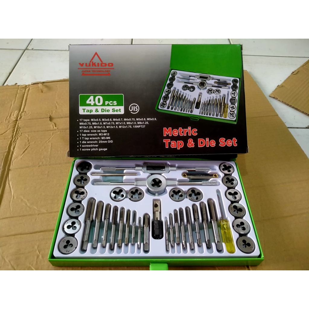 yukido Tap And Dies Set 40 Pcs Alat Senai dan Tap Ulir Baut Termurah Berkualitas