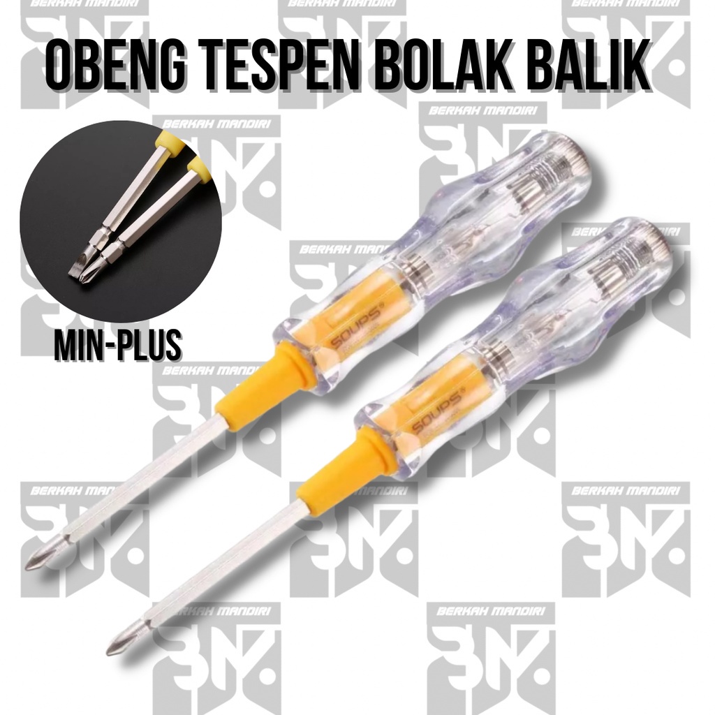 OBENG TESPEN LISTRIK MATA OBENG BOLAK BALIK &amp; MINUS