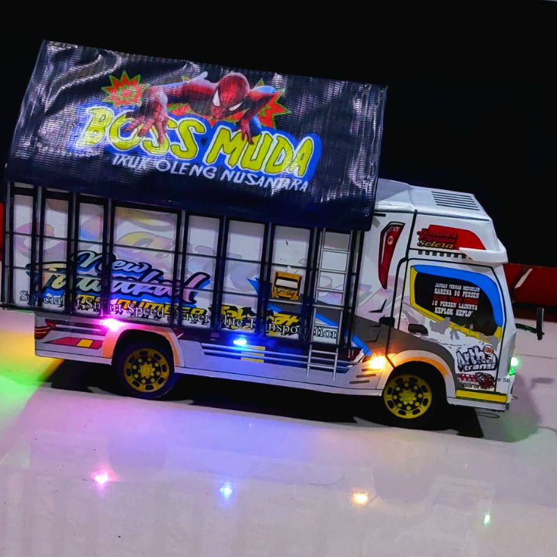 TRUK OLENG MINIATUR TRUK OLENG FULL LAMPU TERPAL TAWAKAL 5