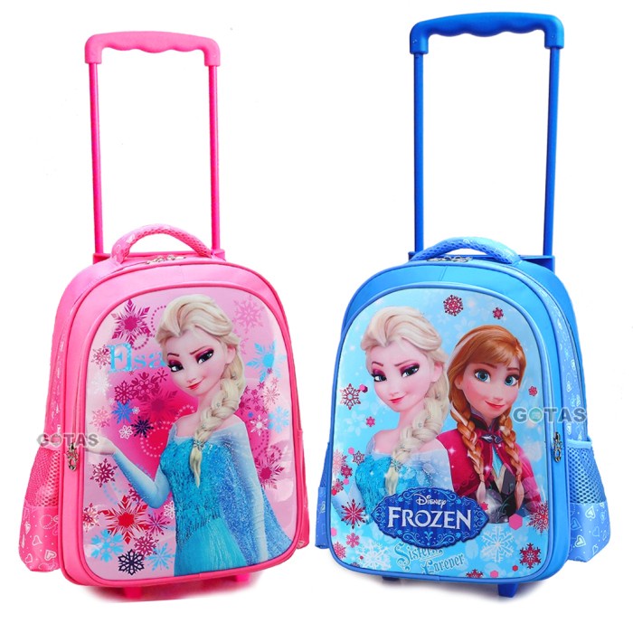 Tas Koper Tas Rodatroli Sekolah Sd Frozen Trolley Impor