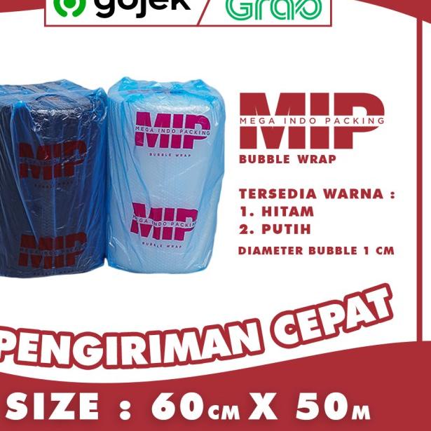 

BUBBLE WRAP ROLL 60CM X 50 METER HITAM PUTIH BUBLE WRAP MULIAPACK - Mega 60cm Putih