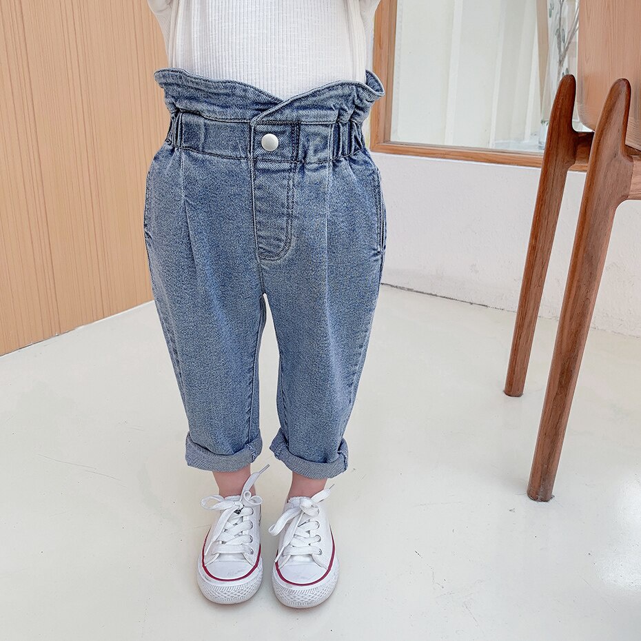 Baggy Jeans Highwaist Anak Perempuan 7-8 Tahun | Amira Kids Pants