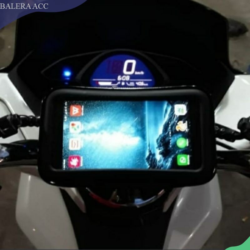 Holder Hp Gps Waterproof Anti Air Sepeda motor