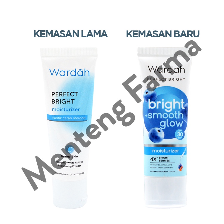 Wardah Perfect Bright Moisturizer + Smooth Glow SPF 30 20 mL- Pelembab Kulit Normal dan Kering