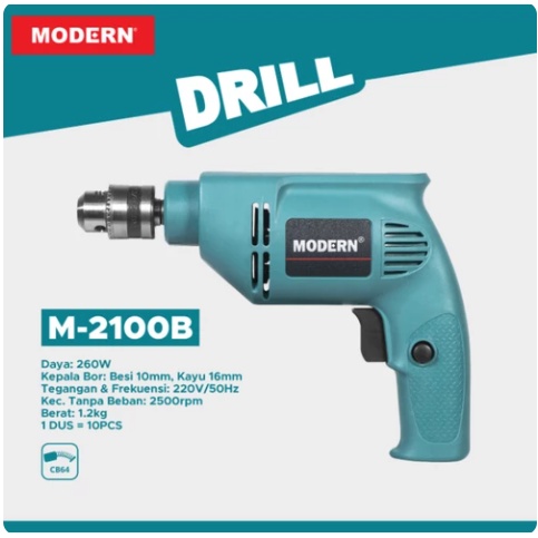 Modern Mesin Bor Tangan 10 mm M-2100B / Bor listrik M 2100 B ORIGINAL HIGH QUALITY MODERN