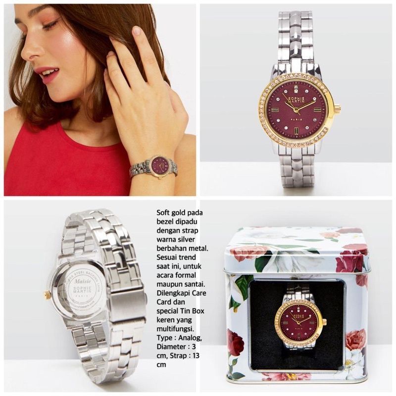 JAM TANGAN MAISIE SILVER PROMO SOPHIE MARTIN