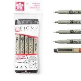 

Sakura Pigma micron Manga Drawing set