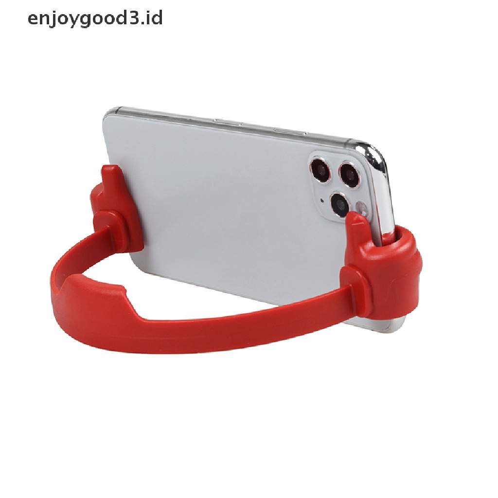 Stand Holder Ponsel Portabel Bahan Plastik Aneka Warna Dapat Disesuaikan Untuk iPhone Xiaomi Samsung