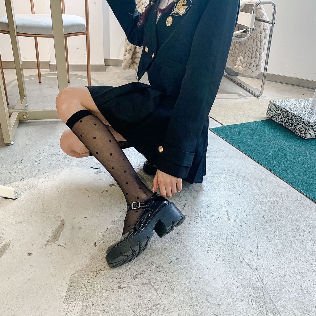 Jepang JK Betis Kaus Kaki Wanita Inti Stoking Dalam Tabung Lolita Cute Girly Angin Bulat Kecil Titik