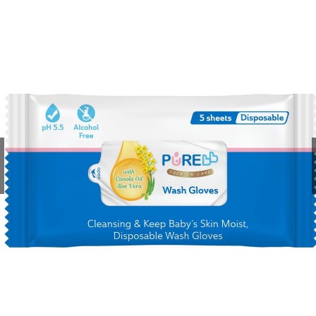 Pure BB Wash Gloves 5 Sheets &amp; 10 Sheets Disposable