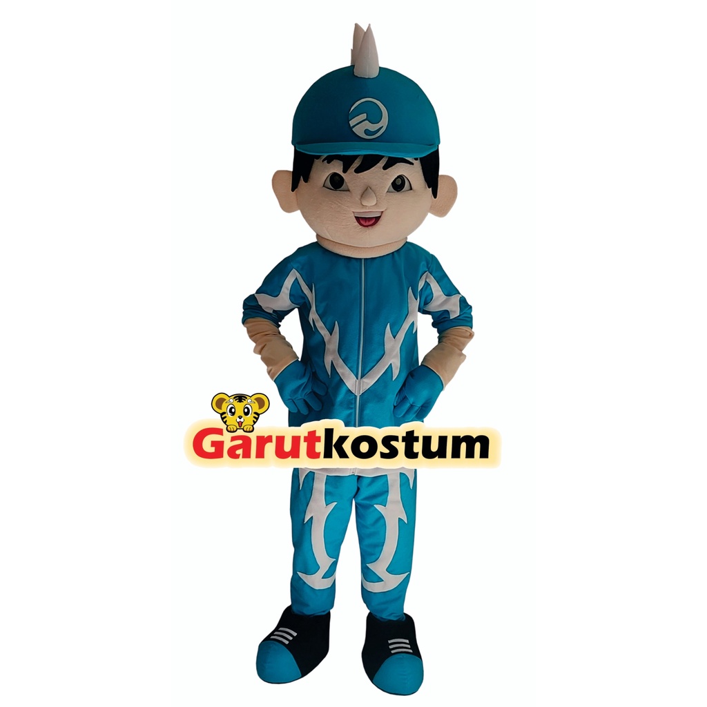 Kostum maskot badut karakter boboiboy air dewasa lucu costume