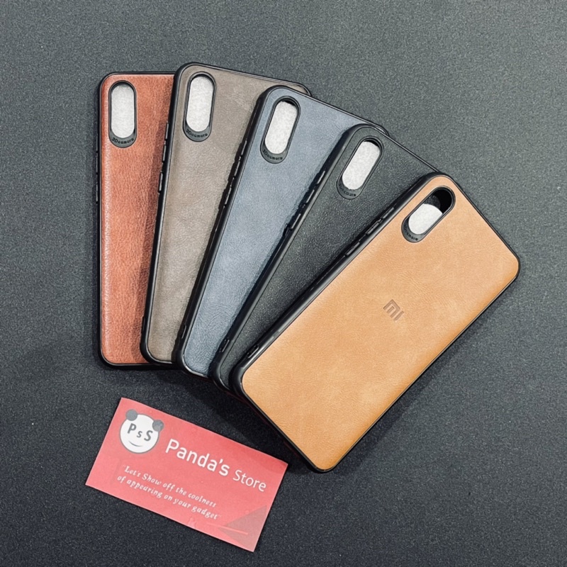 Leather Case Redmi 9A Softcase Kulit Elegan Casing Slim Fit