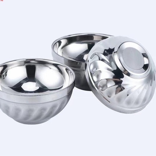 Mangkok Bowl  Ulir Stainless Anti Panas 11cm/12cm/13cm/14cm/15cm/16cm/18cm