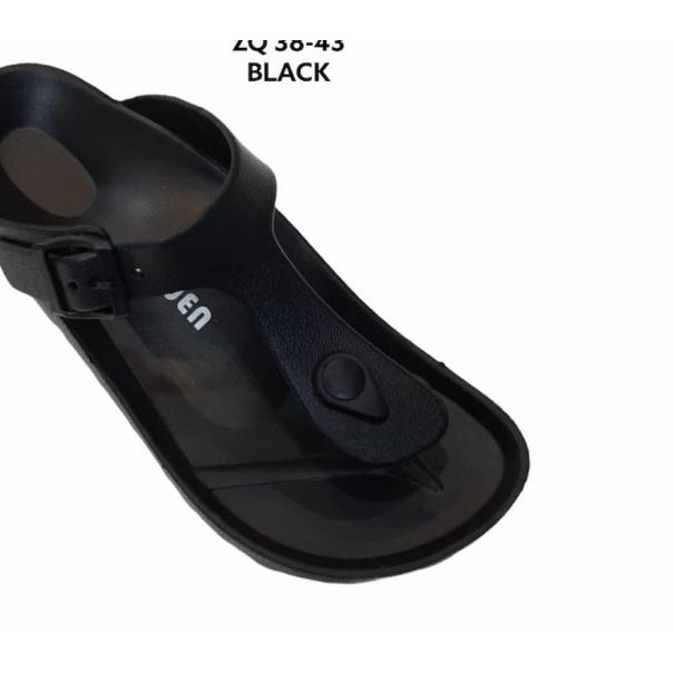 SANDAL ZIQUEN JEPIT KARET JELLY PRIA TERBARU BEST NEW GUYS ADA VARIANT - Abu-abu, 38