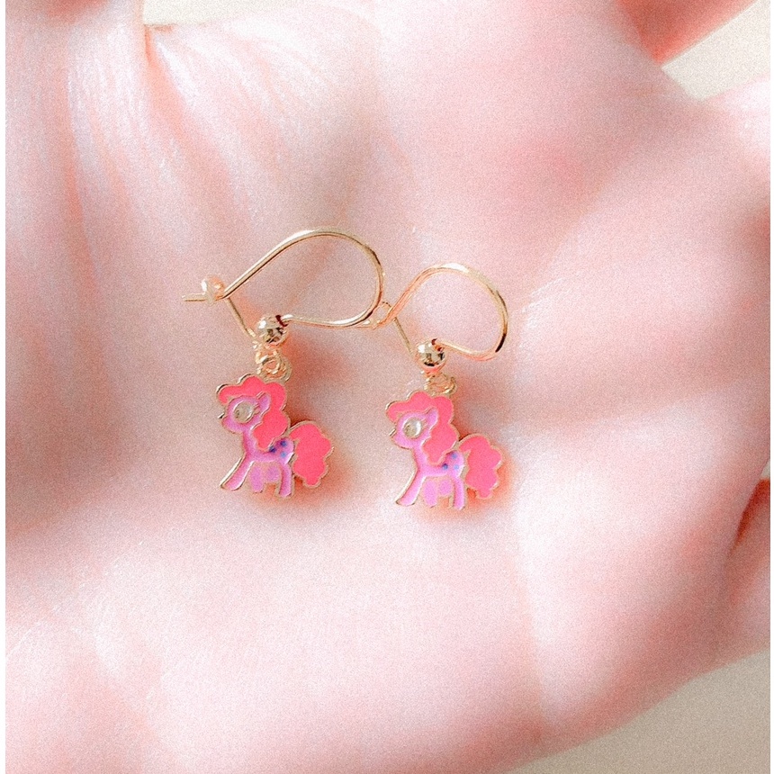 Anting Anak Poni PInky Tail Gold