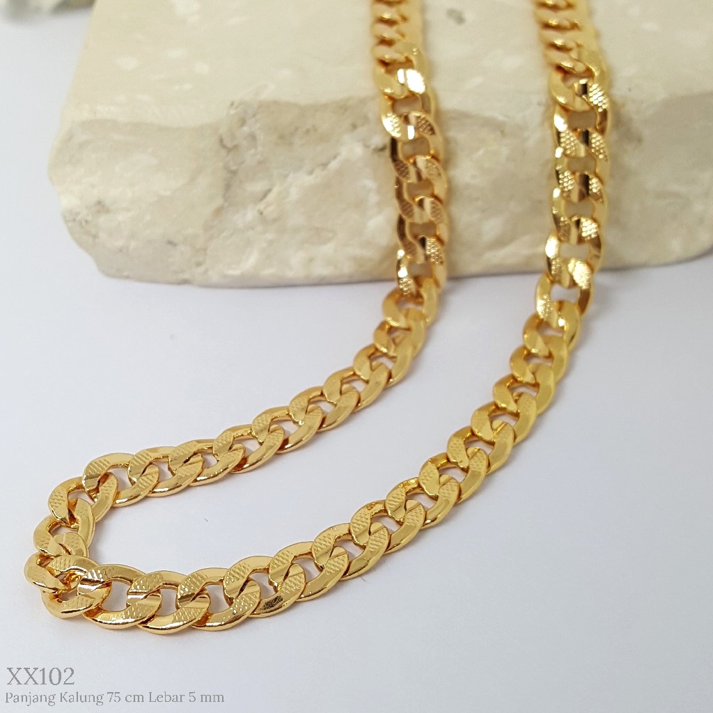 PGX Kalung Pria Wanita Xuping Perhiasan Lapis Emas Aksesoris Fashion Premium - XX102
