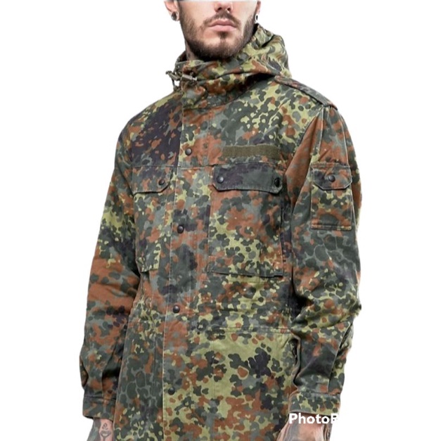 GERMAN ARMY FIELD JACKET FLECTARN PARKA MILITARY ISSUE HOODED (VINTAGE)