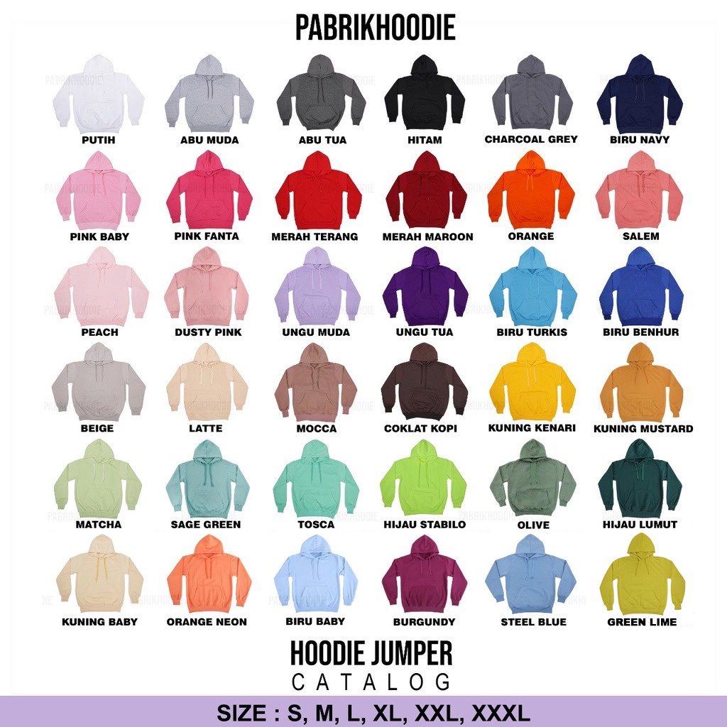 PABRIKHOODIE - HOODIE JUMPER FRUIT  M-XXL (BORDIR) {PRIA &amp; WANITA}