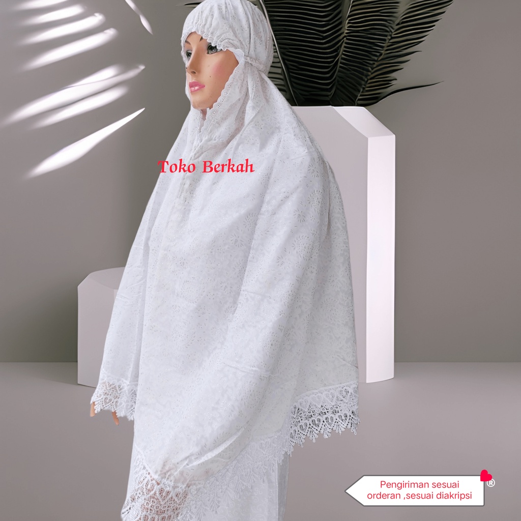 bergo katun renda polos haji dan umroh