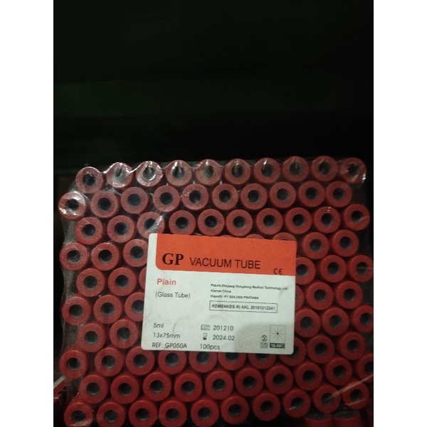 gp vacutainer plain merah 5 ml