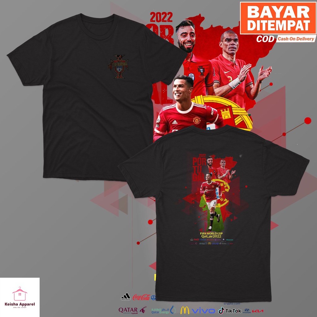 KAOS BAJU WORLD CUP QATAR 2022 PORTUGAL KAOS PIALA DUNIA 2022 COWOK CEWEK