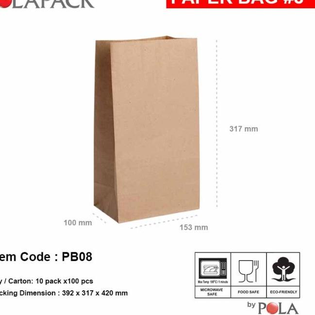 

Paper bag murah / kantong kertas murah PB08 - 100 pcs - WHITE