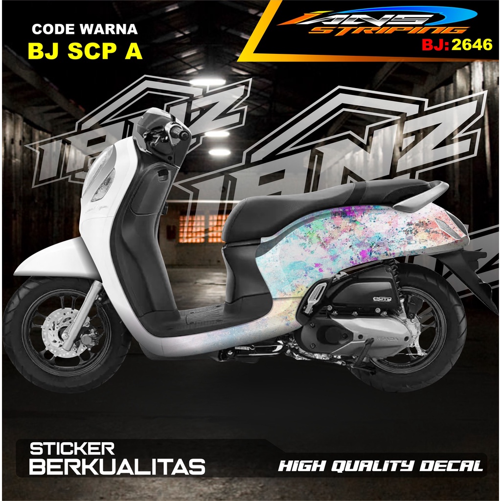 STICKER VARIASI HONDA SCOOPY FULL BODY NEW DESAIN LIMITED EDITION / STICKER VARIASI SCOOPY TERBARU  / STICKER SCOOPY