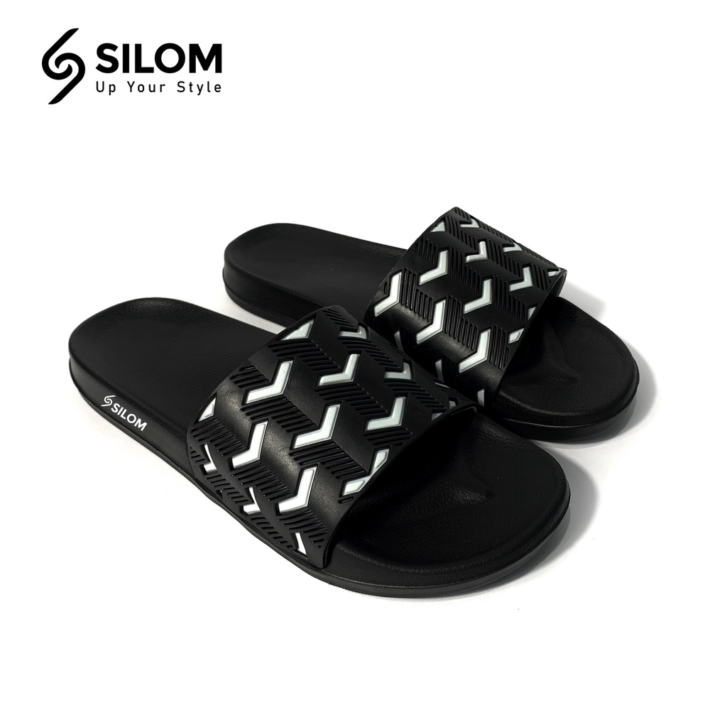 Sandal Slide Pria Anti Air Sendal Silom S-Cros Slop Karet Flip Flop