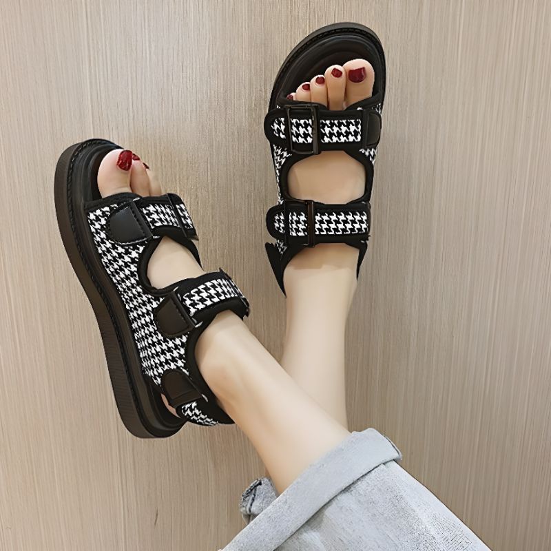 Sandal Fashion shoes like 2002 Terbaru Sepatu Sandal Sneakers Nathalie Sandal Gunung Wanita Kasual Premium Import 1931 Bisa Cod