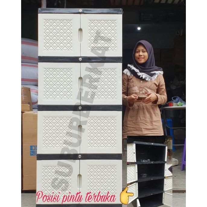 

Lemari plastik Hexa Jumbo 4 susun stock ready