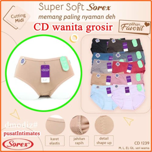 1lusin Celana Dalam Wanita Sorex / Cd Sorex Super Soft Size M L XL XXL 1239