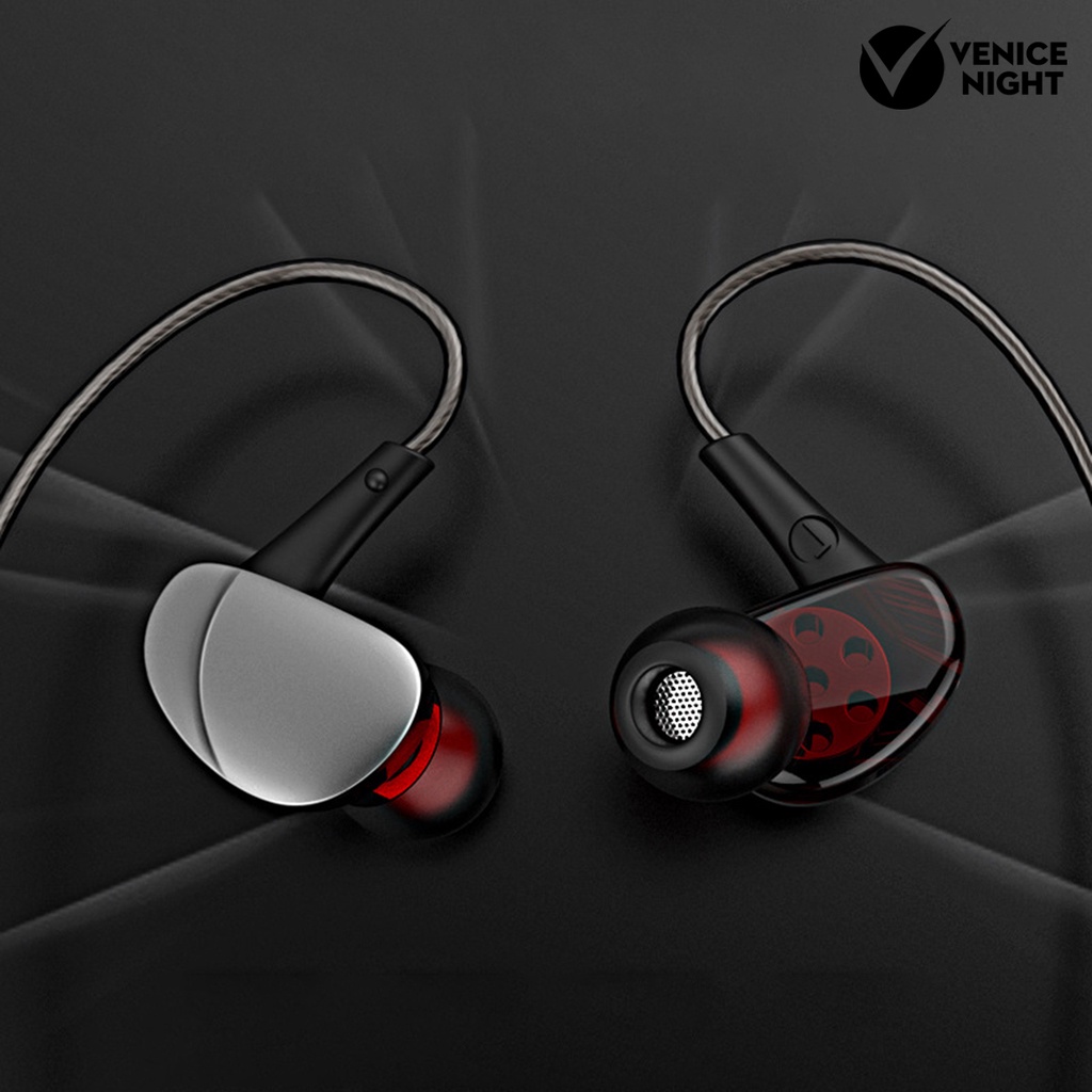 (VNEP) (Berkabel) S10 Earphone High Fidelity 6D Surround Sound Effect Ringan 3.5mm In-ear HD-kompatibel Panggilan Gaming Earphone untuk Bermain Game