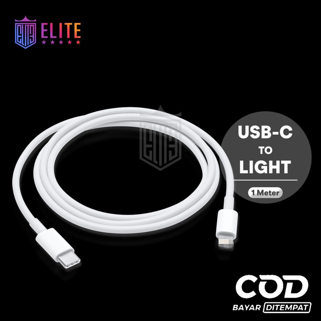 ELITE Kabel Data USB-C to Light Original / Kabel Charger USB C to Light 1 Meter